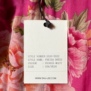 Sau Lee Freida Floral Maxi Dress in Fuchsia Multi